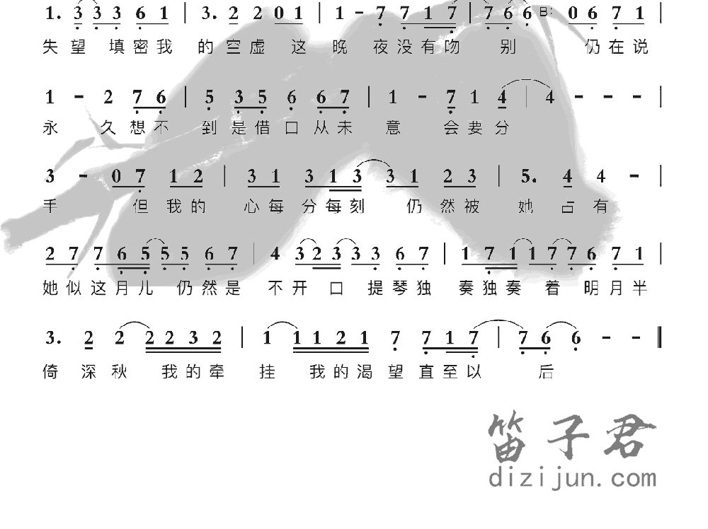 月半小夜曲笛子音乐2