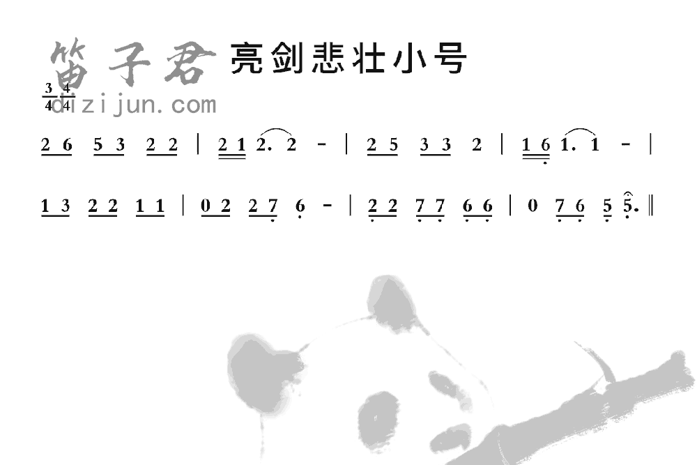 亮剑悲壮小号竹笛乐曲