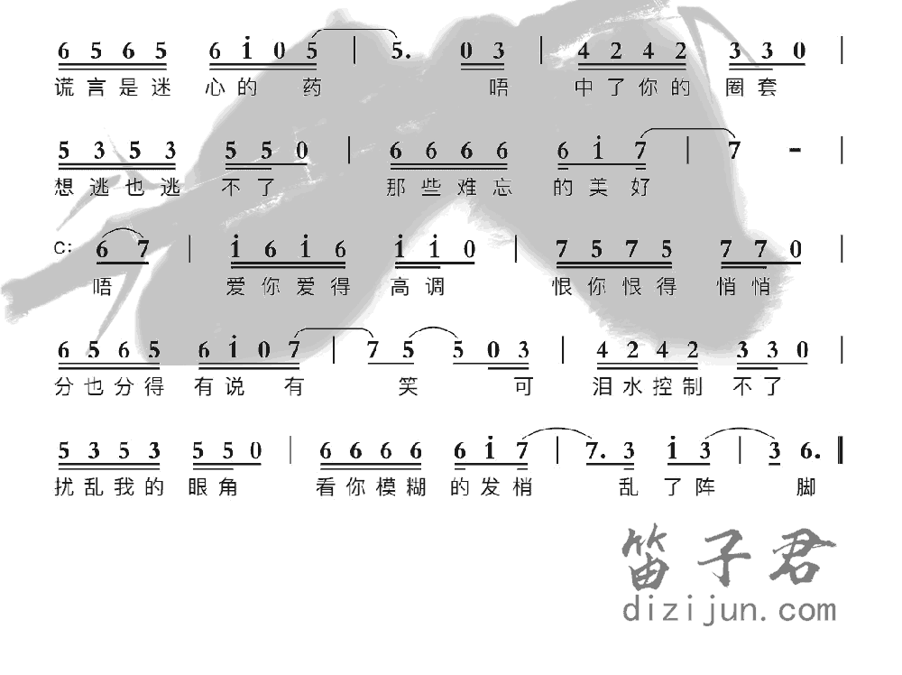 乱了阵脚竹笛乐曲2