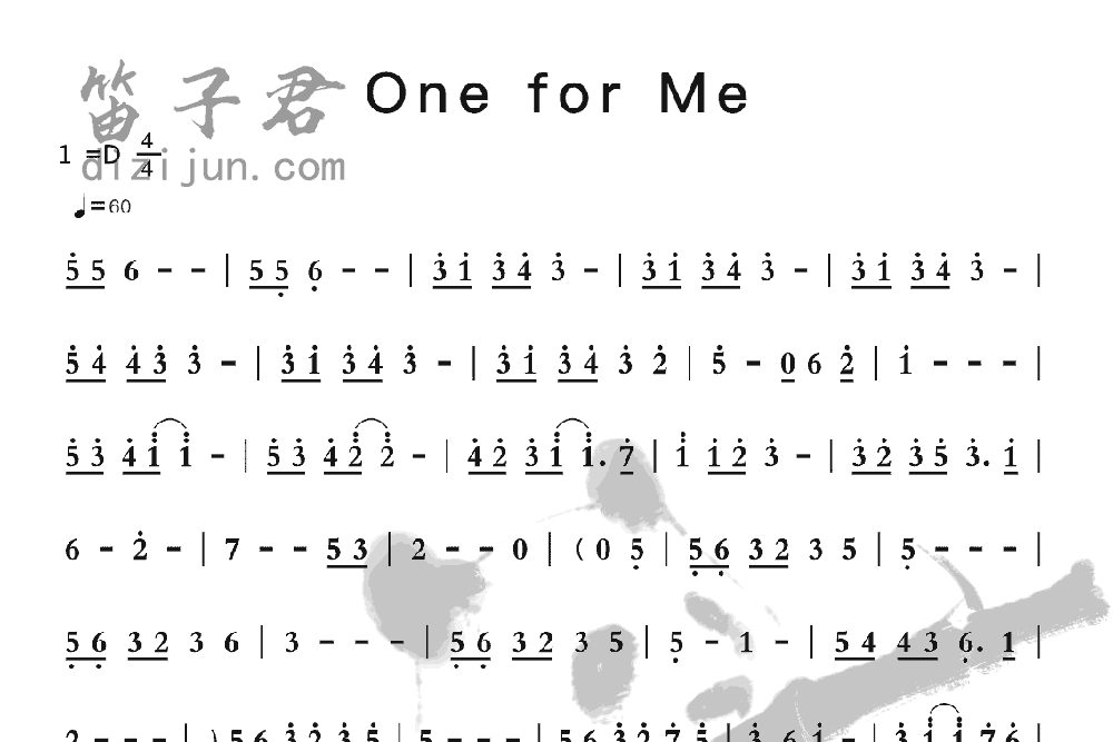 One for Me笛子音乐