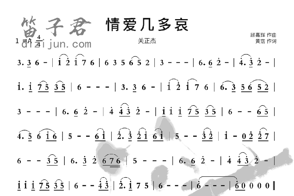 情爱几多哀笛子音乐
