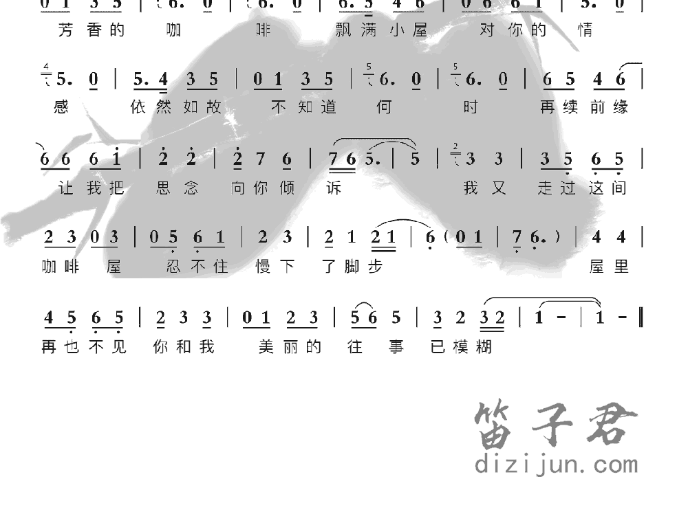 走过咖啡屋竹笛乐曲2