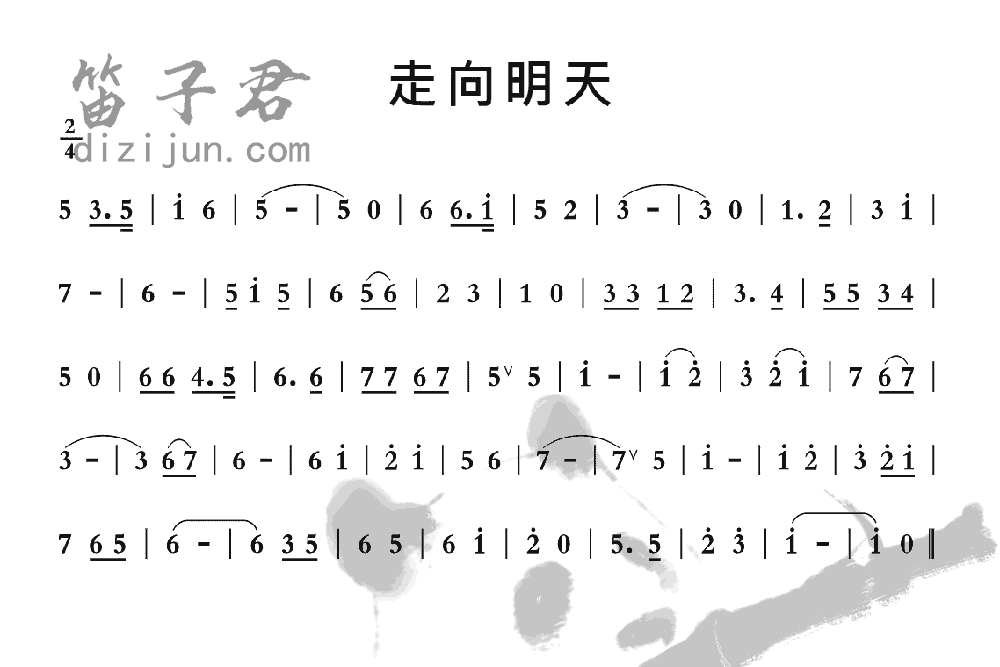走向明天笛子音乐