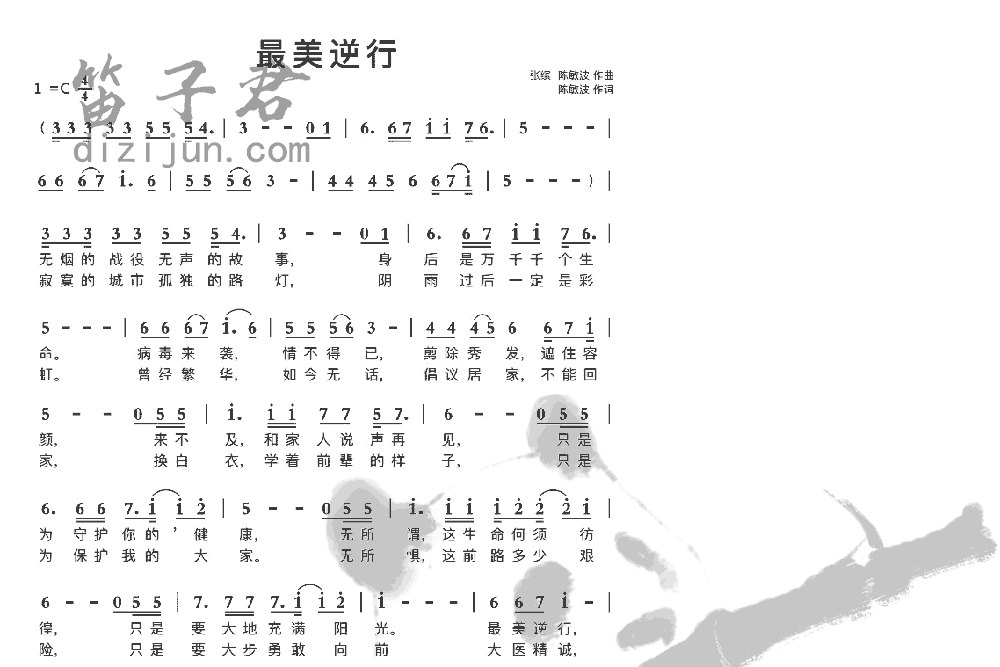最美逆行笛子音乐